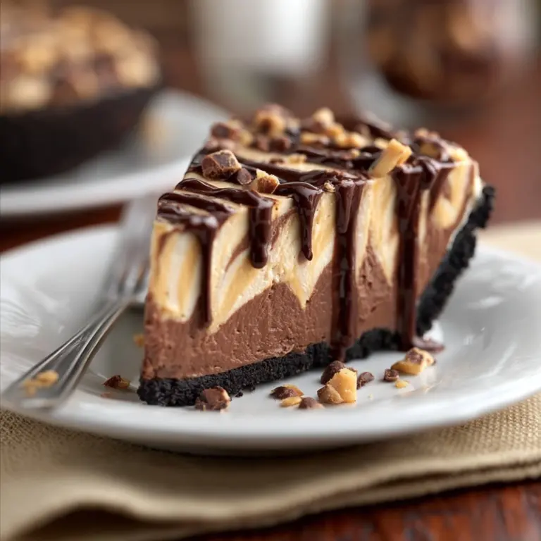 Decadent Chocolate Peanut Butter Swirl Pie Recipe
