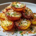 Crispy Garlic Parmesan Crusted Potatoes Recipe