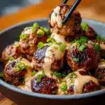 Korean BBQ Meatballs with Spicy Mayo Dip Recipe