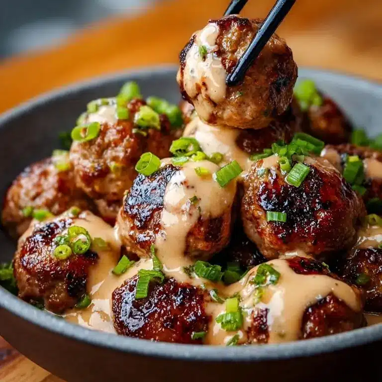 Korean BBQ Meatballs with Spicy Mayo Dip Recipe