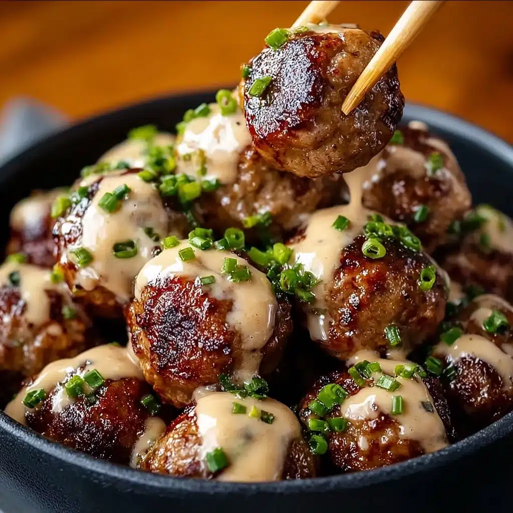 Korean BBQ Meatballs with Spicy Mayo Dip Recipe - Recipe Image