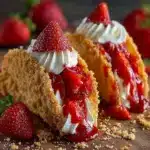 Strawberry Crunch Cheesecake Tacos Recipe