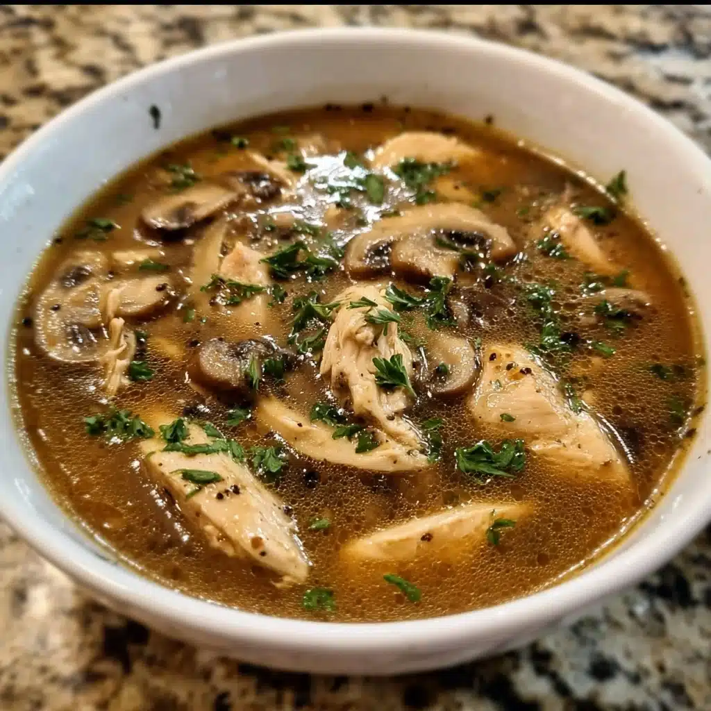 Comforting Rotisserie Chicken and Mushroom Soup Recipe - Recipe Image