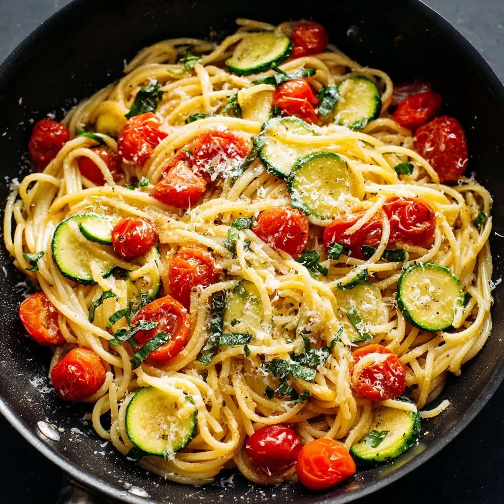 Healthy Tomato Zucchini Pasta Recipe - Recipe Image
