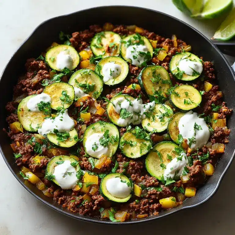 Zucchini and Ground Beef Skillet Recipe