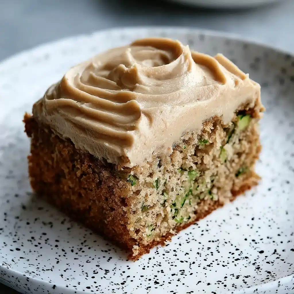 Sweet Glazed Zucchini Cake with Brown Sugar Icing Recipe - Recipe Image