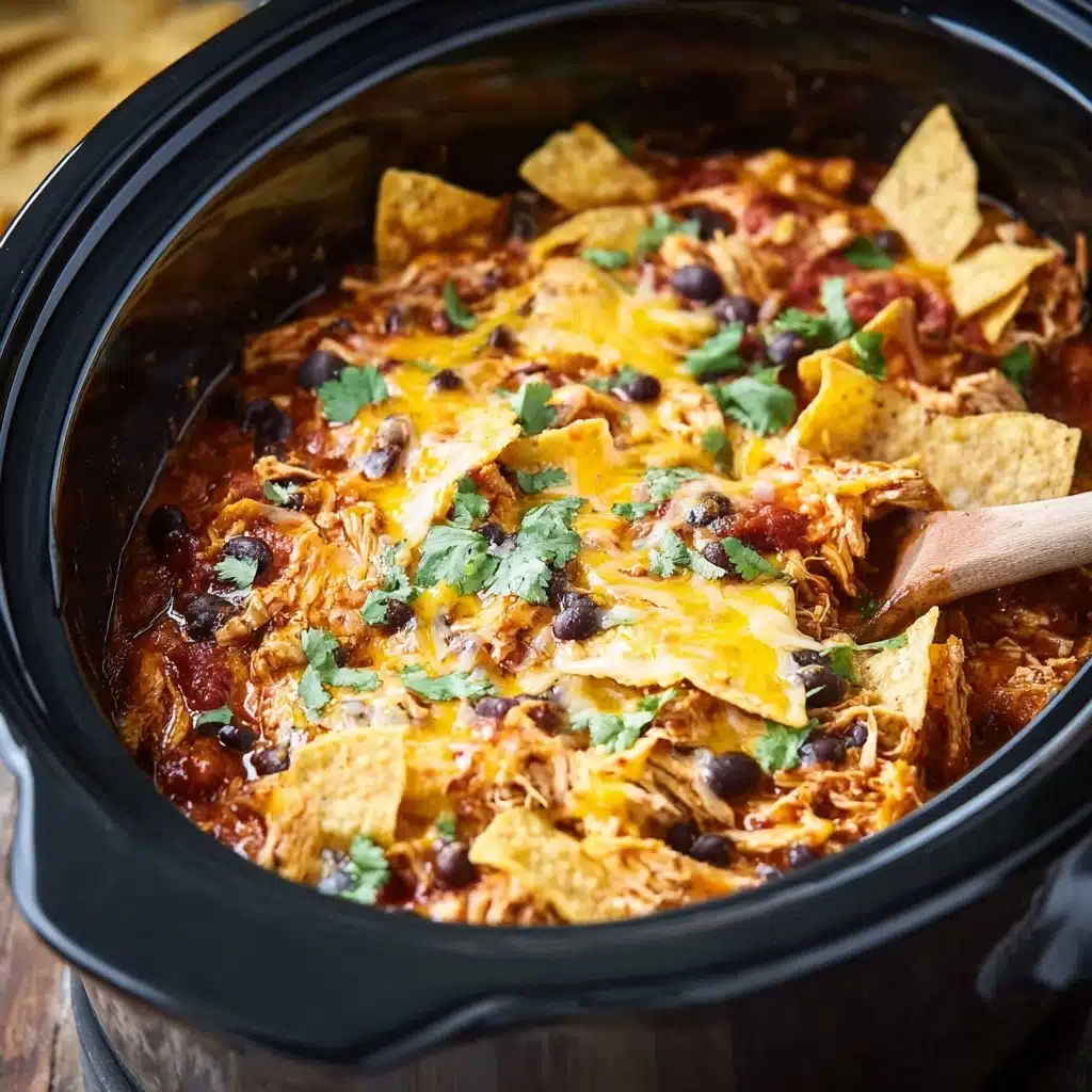 Crockpot Chicken Enchilada Casserole Recipe - Recipe Image
