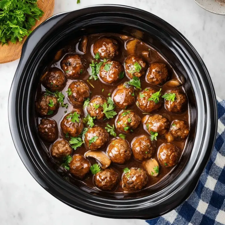 Slow Cooker Salisbury Steak Meatballs Recipe