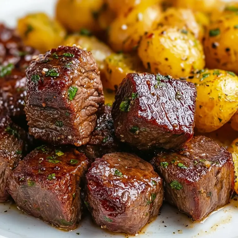 Garlic Butter Steak Bites and Potatoes Recipe
