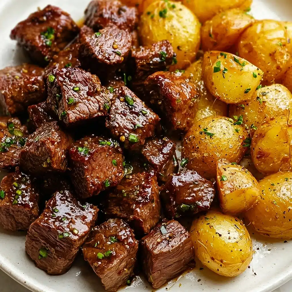 Garlic Butter Steak Bites and Potatoes Recipe - Recipe Image
