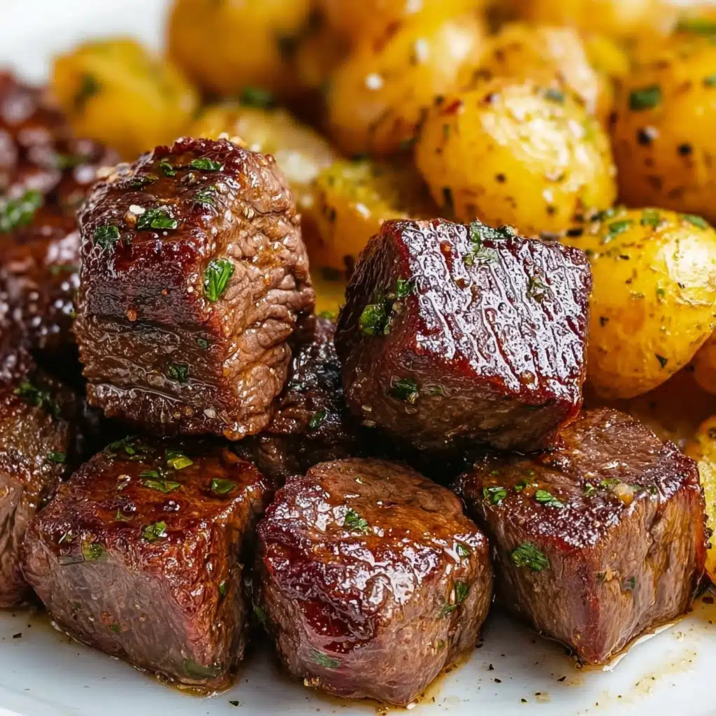 Garlic Butter Steak Bites and Potatoes Recipe - Recipe Image