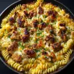 The Best Crockpot Garlic Parmesan Chicken Pasta Recipe