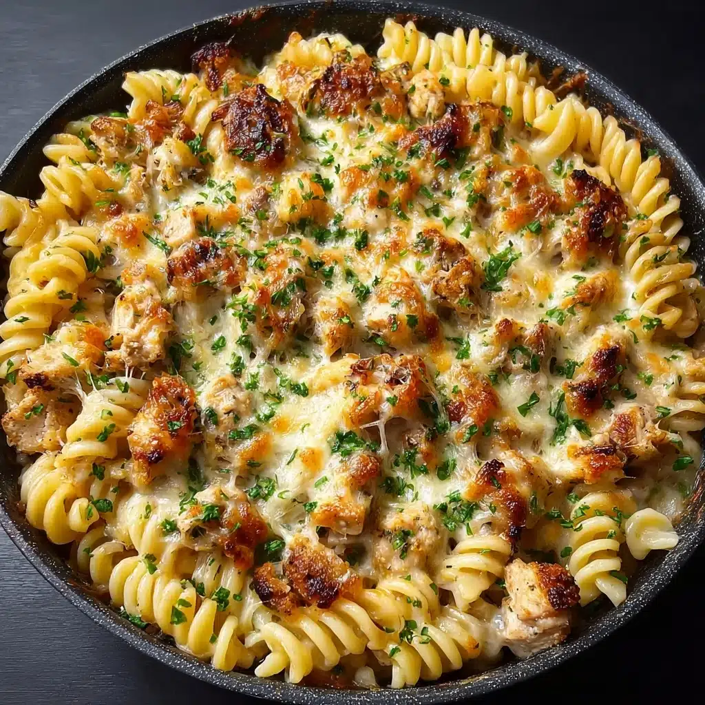 The Best Crockpot Garlic Parmesan Chicken Pasta Recipe - Recipe Image