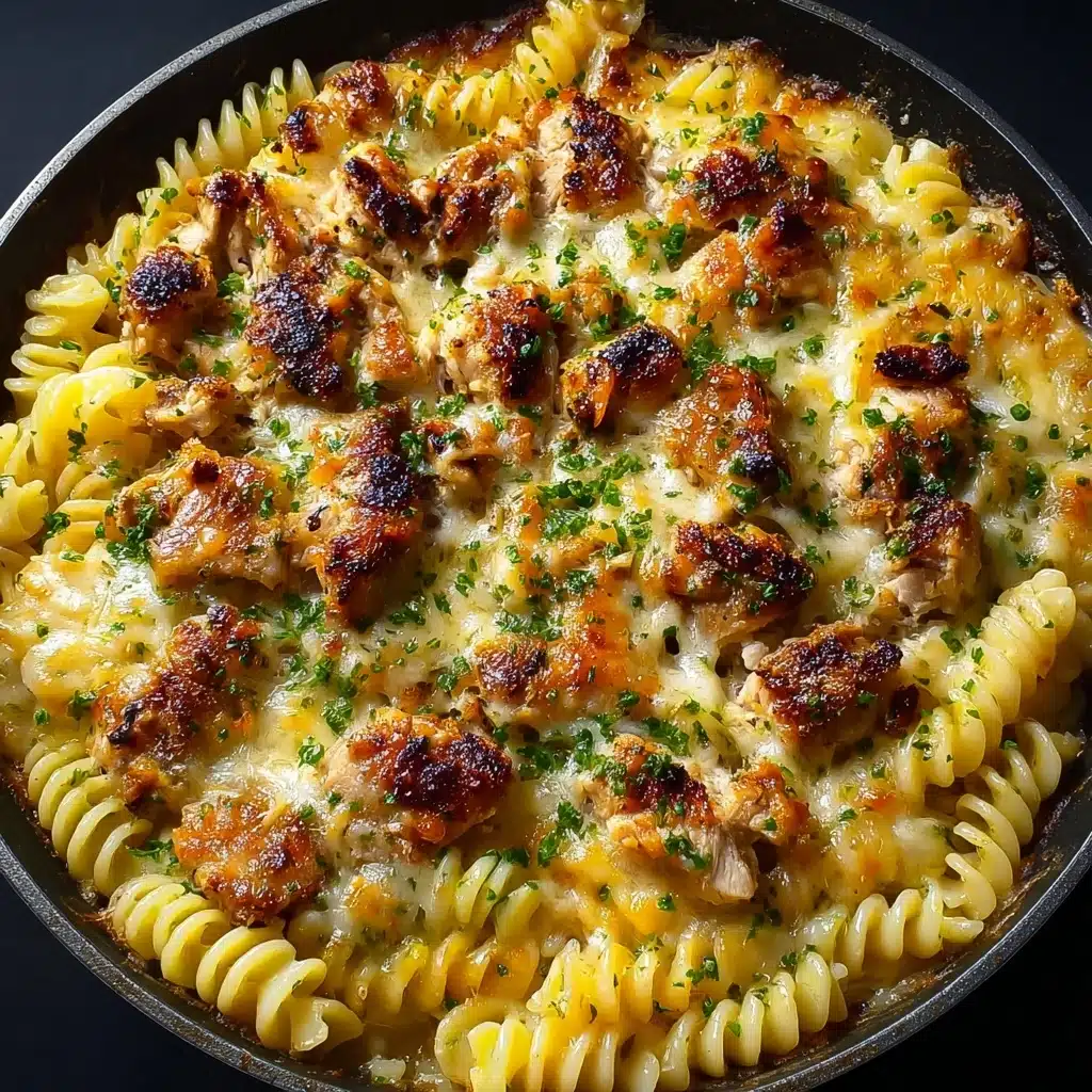 The Best Crockpot Garlic Parmesan Chicken Pasta Recipe - Recipe Image