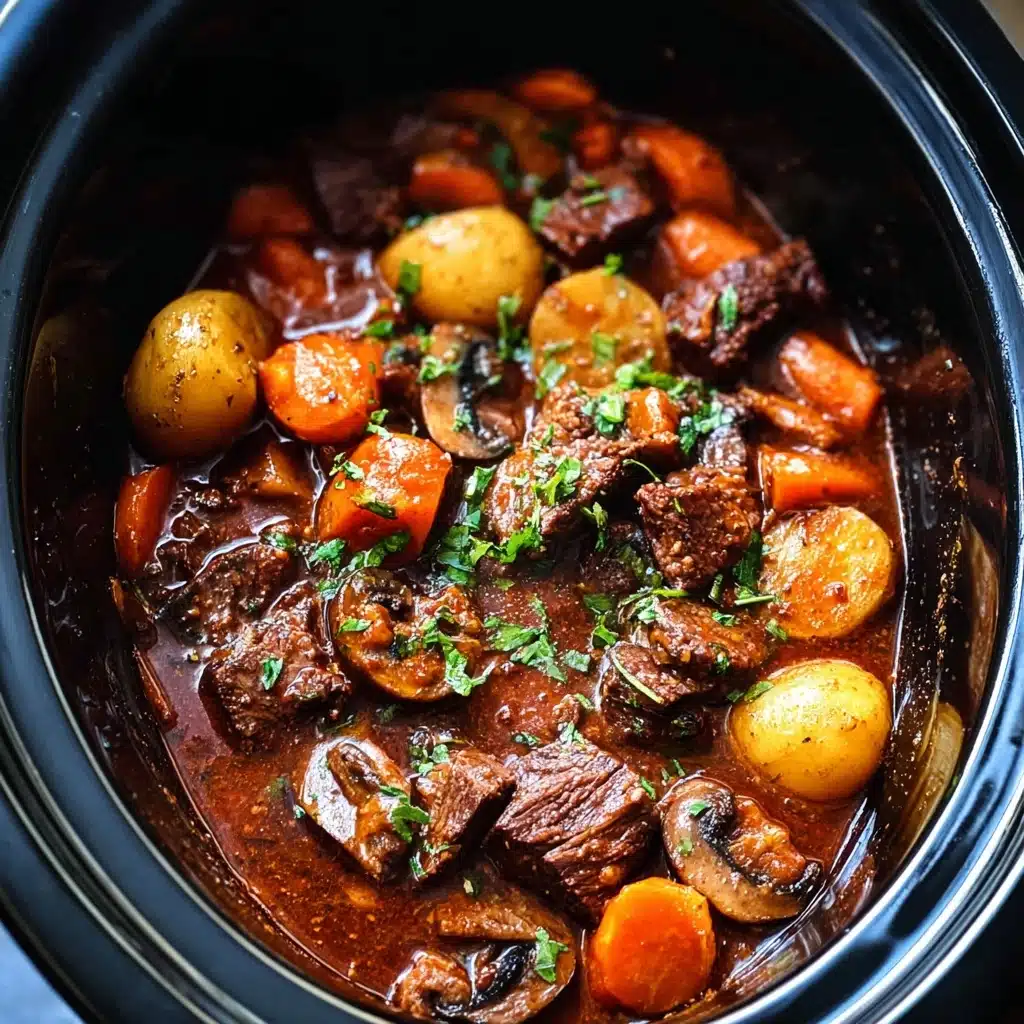 Slow Cooker Beef Bourguignon Recipe - Recipe Image