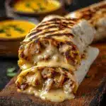 Cheesy Garlic Chicken Wraps Recipe