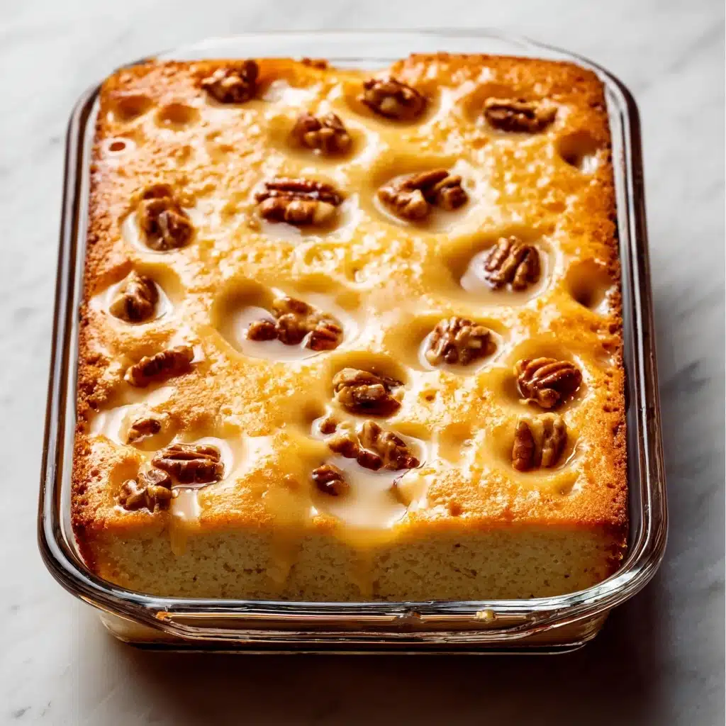Butter Pecan Praline Poke Cake Recipe - Recipe Image