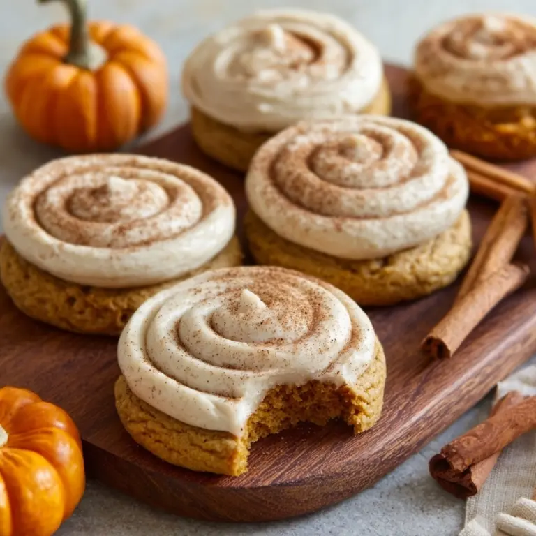 Soft Pumpkin Cookies with Cinnamon Frosting Recipe