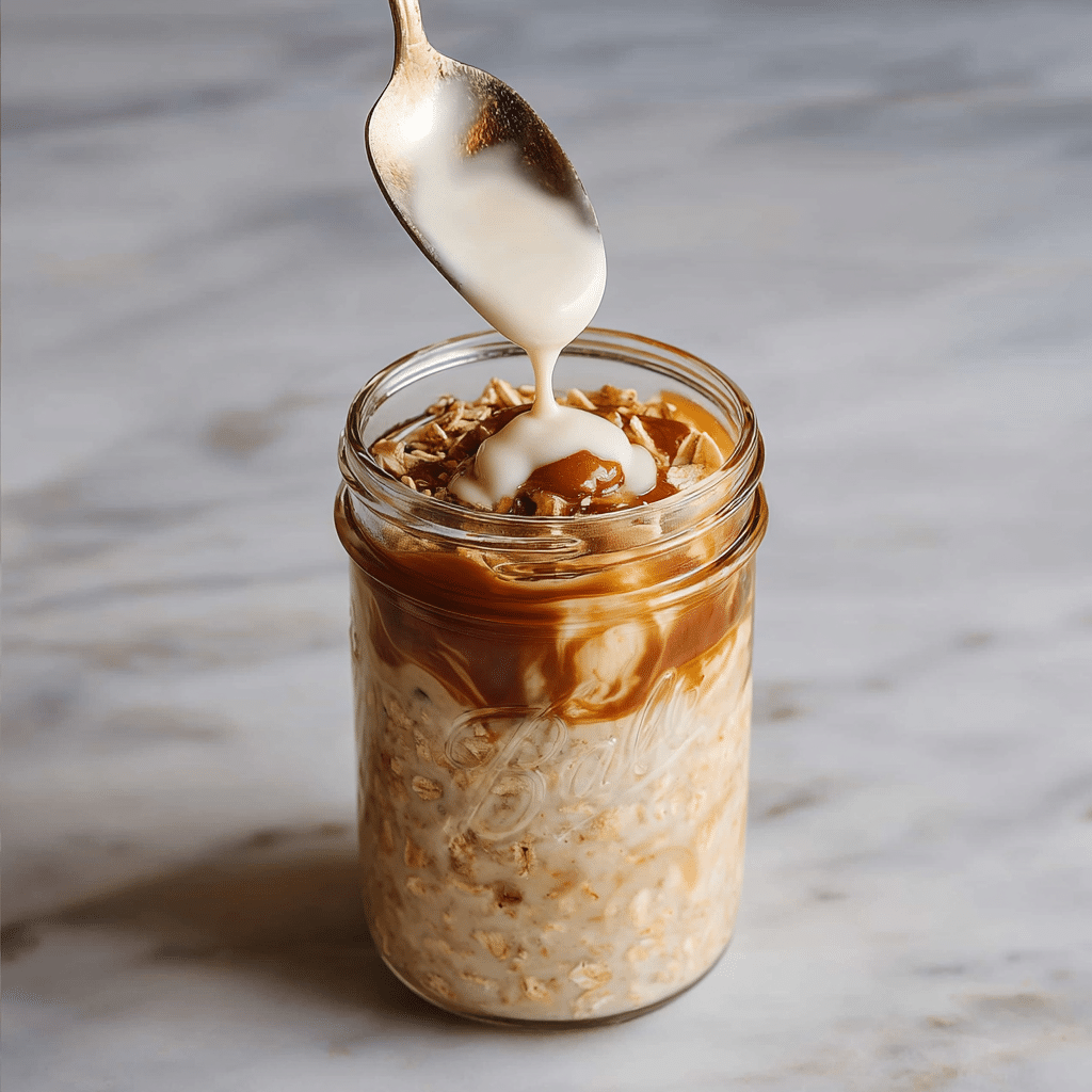 Caramel Macchiato Overnight Oats Recipe - Recipe Image