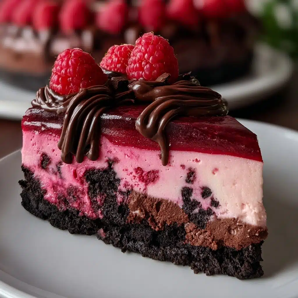 Dark Chocolate Raspberry Cheesecake Made Easy Recipe - Recipe Image