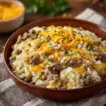 Cheesy Hamburger Rice Casserole Recipe