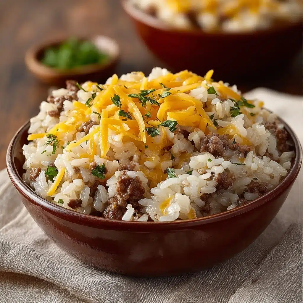Cheesy Hamburger Rice Casserole Recipe - Recipe Image