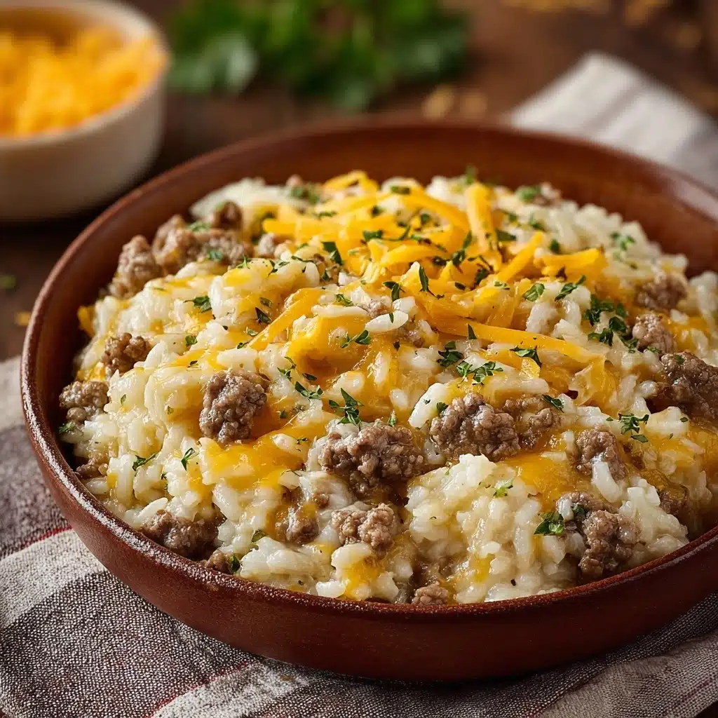 Cheesy Hamburger Rice Casserole Recipe - Recipe Image