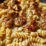 Cheesy Cajun Garlic Chicken Rotini Skillet Recipe