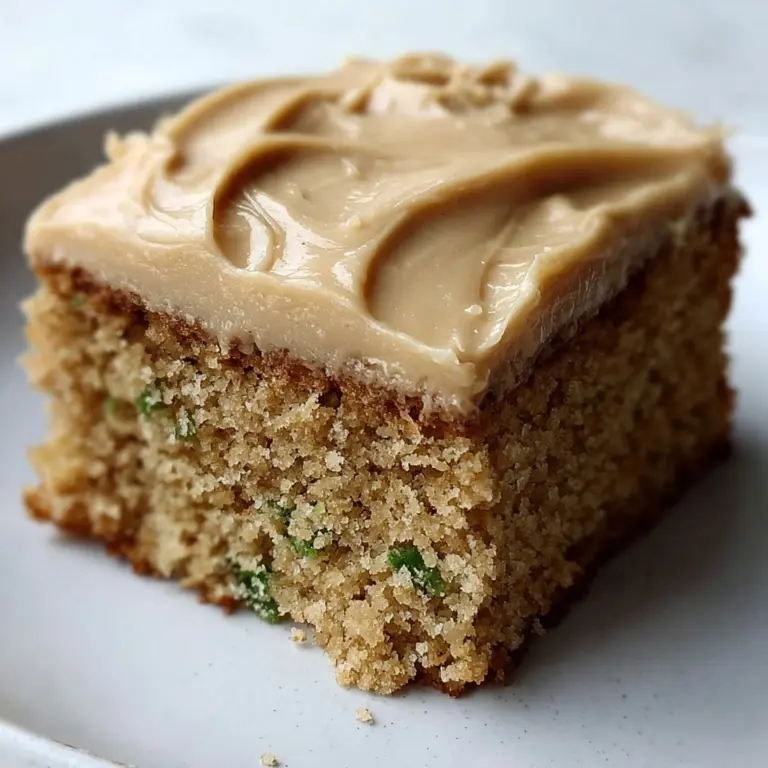 Sweet Glazed Zucchini Cake with Brown Sugar Icing Recipe