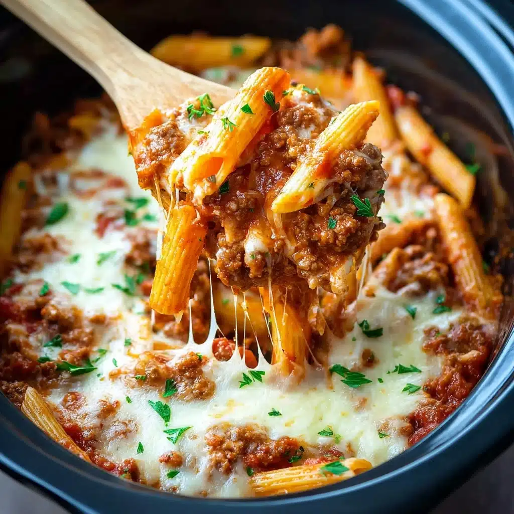 Savory Slow Cooker Baked Ziti Recipe