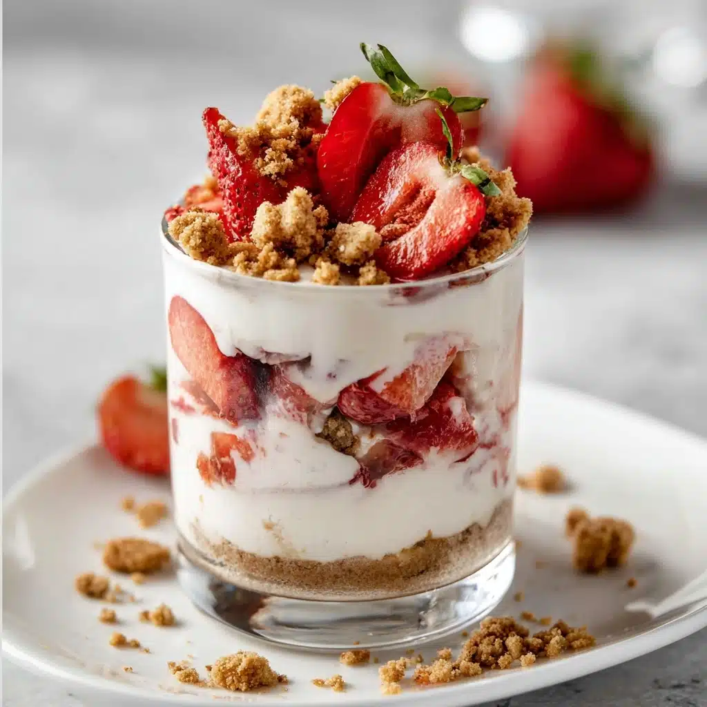 Strawberry Cheesecake Overnight Oatmeal Recipe - Recipe Image