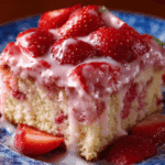Strawberry Honeybun Cake with Strawberry Cream Icing Recipe