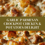 Garlic Parmesan Crockpot Chicken and Potatoes Recipe