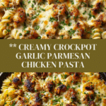 The Best Crockpot Garlic Parmesan Chicken Pasta Recipe