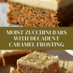 Moist Zucchini Bars with Caramel Frosting Recipe