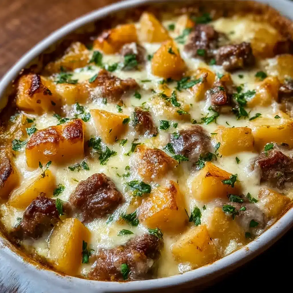 Slow Cooker Steak and Cheddar Potato CasseroleIngredients Recipe - Recipe Image