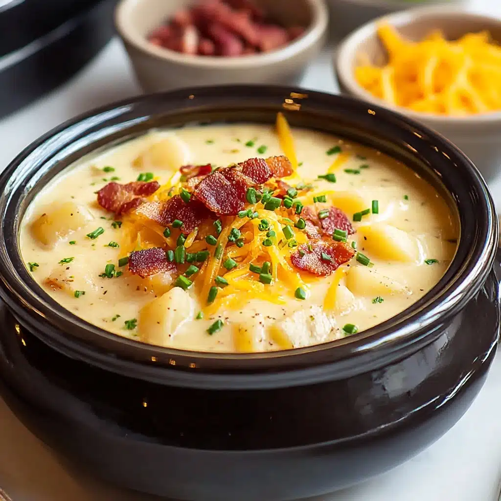 Creamy Loaded Baked Potato Soup Crockpot Recipe Delight Recipe - Recipe Image