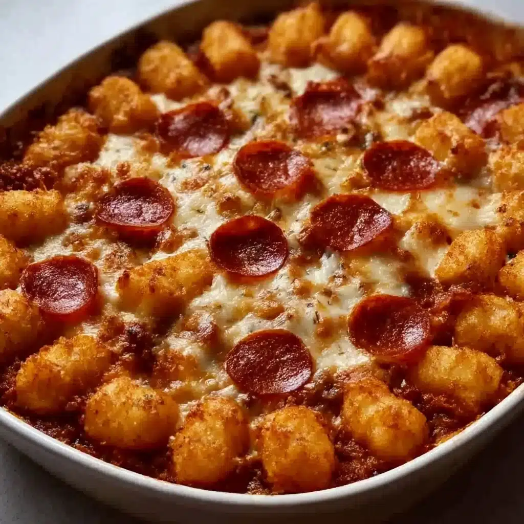 Tater Tot Pizza Casserole Recipe - Recipe Image