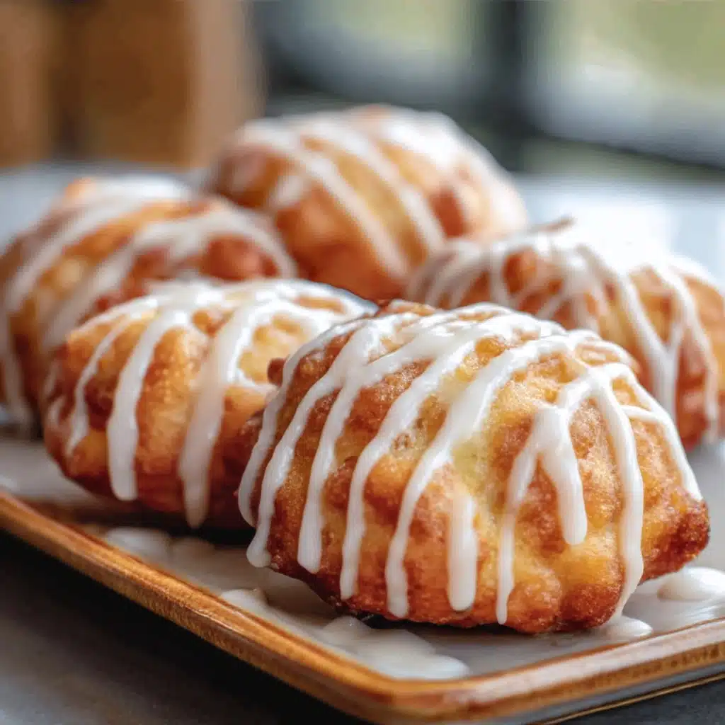 Baked Apple Fritters with Glaze Recipe - Recipe Image