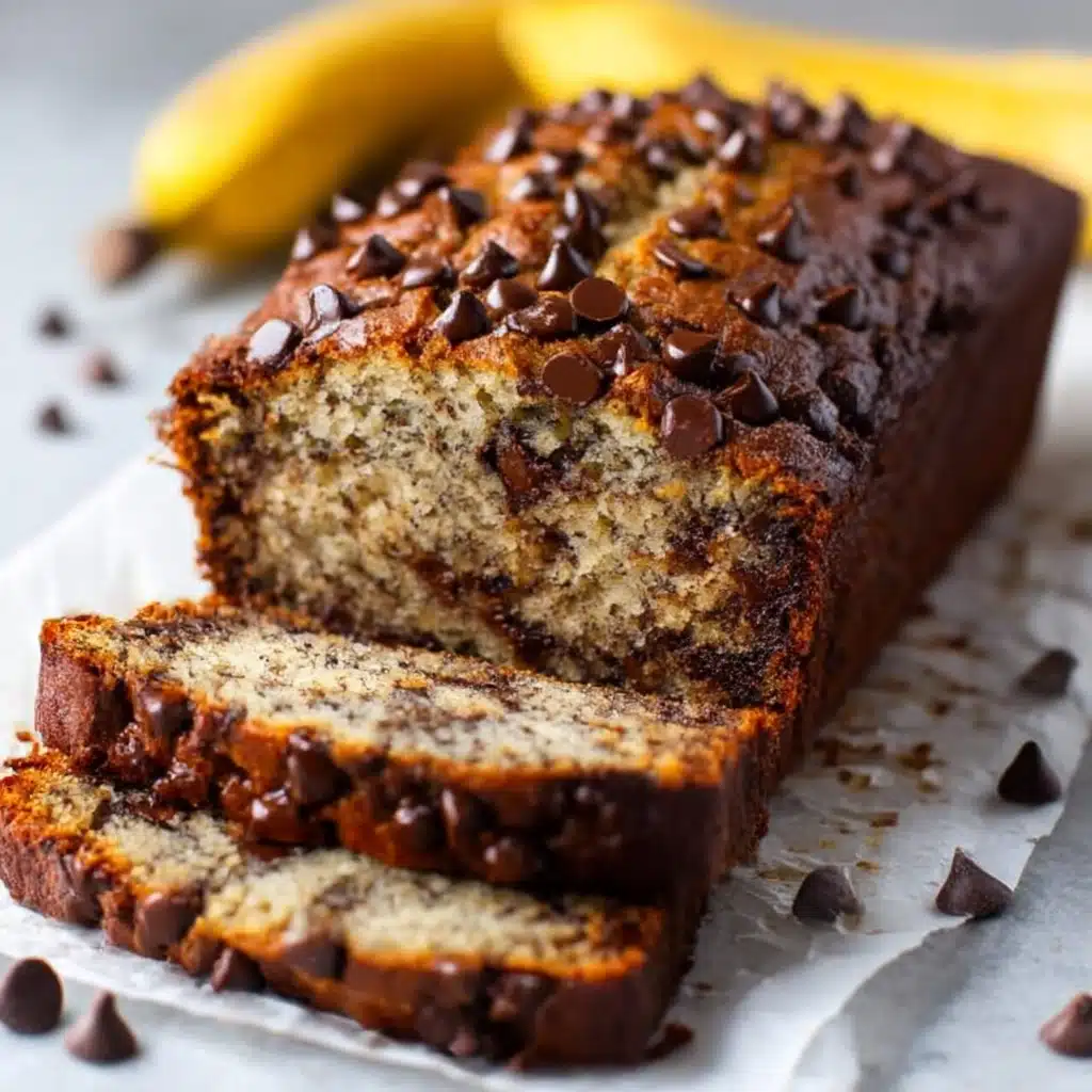 Super Moist Chocolate Chip Banana Bread Recipe - Recipe Image