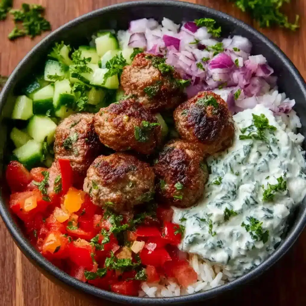 Greek Meatball Bowl with Tzatziki Recipe