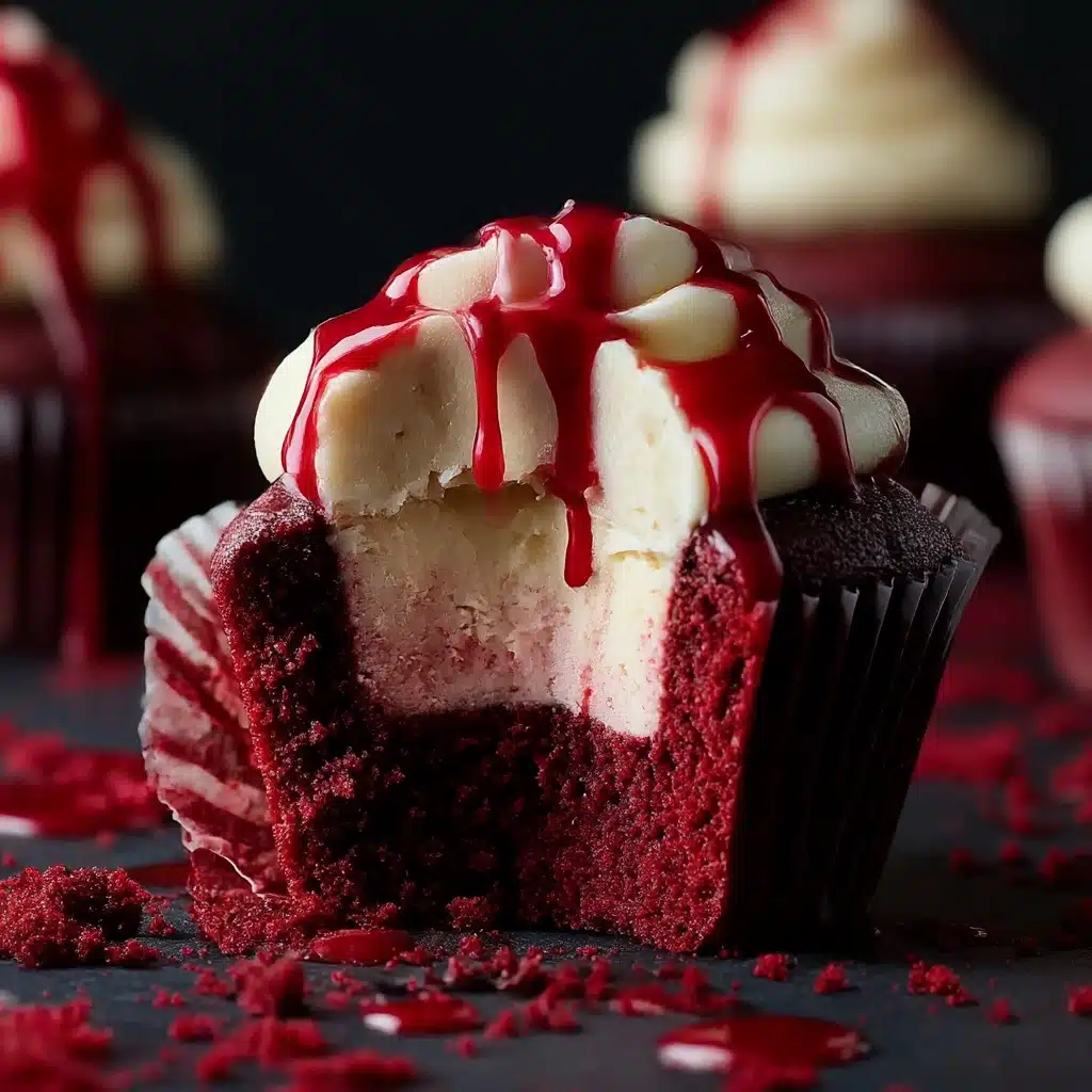 Halloween Vampire Bite Cupcakes Recipe - Recipe Image