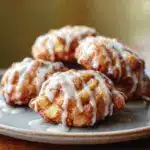 Baked Apple Fritters with Glaze Recipe