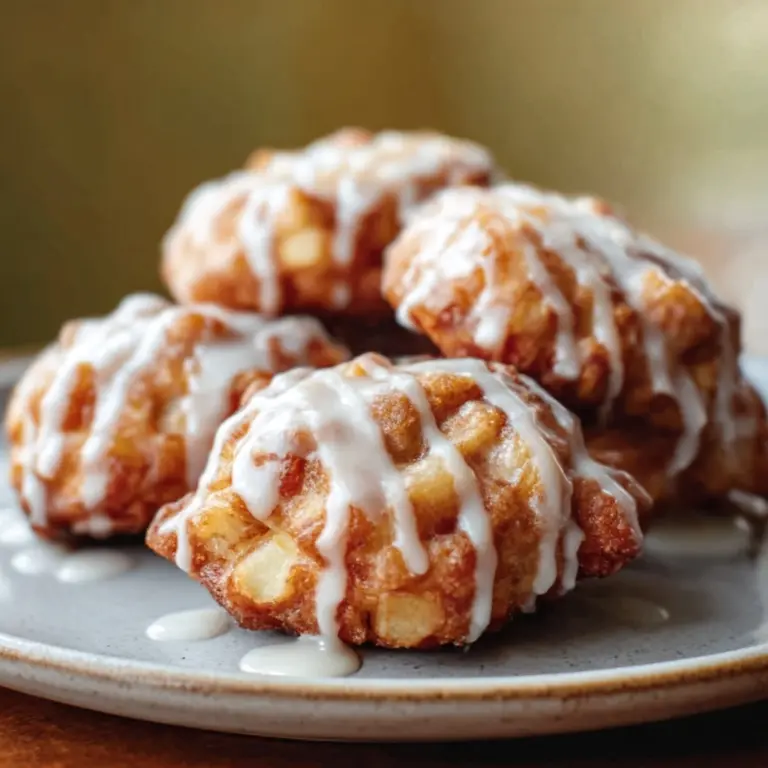 Baked Apple Fritters with Glaze Recipe