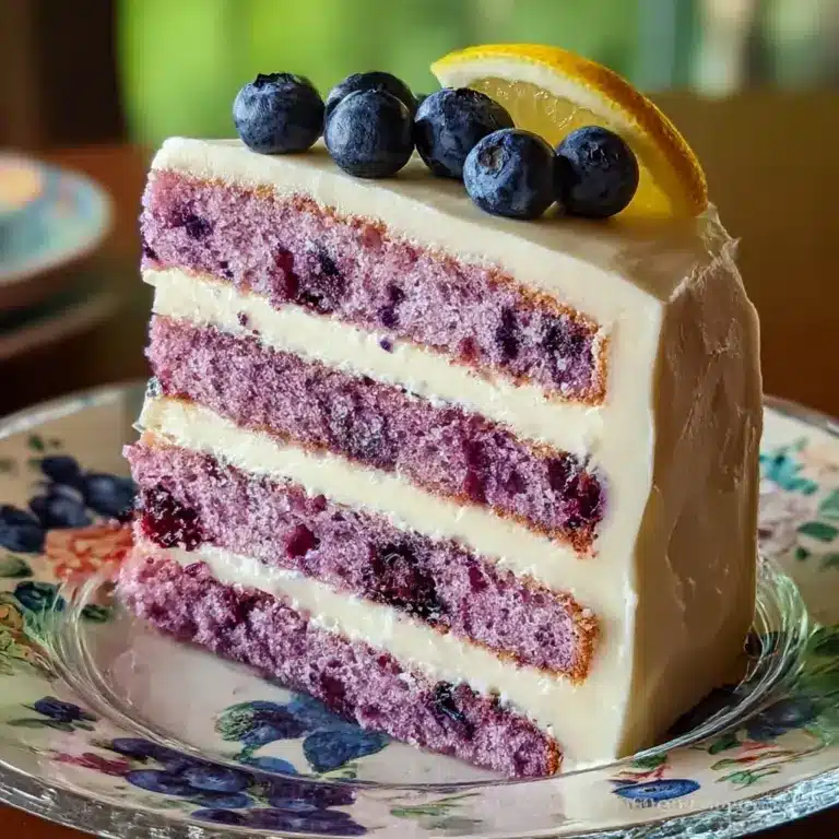Blueberry Cake with Lemon Cream Cheese Frosting Recipe