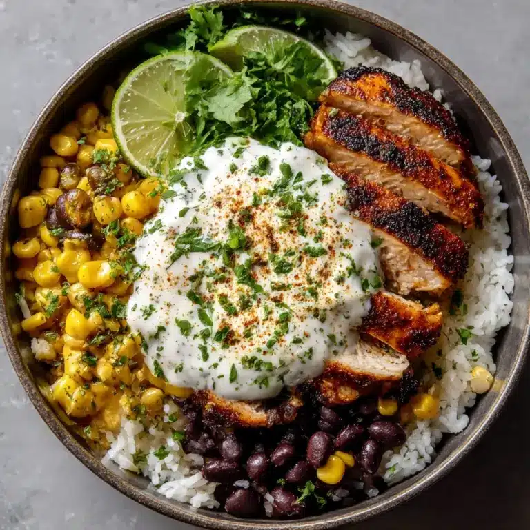 Mexican Street Corn Chicken Rice Bowl Recipe