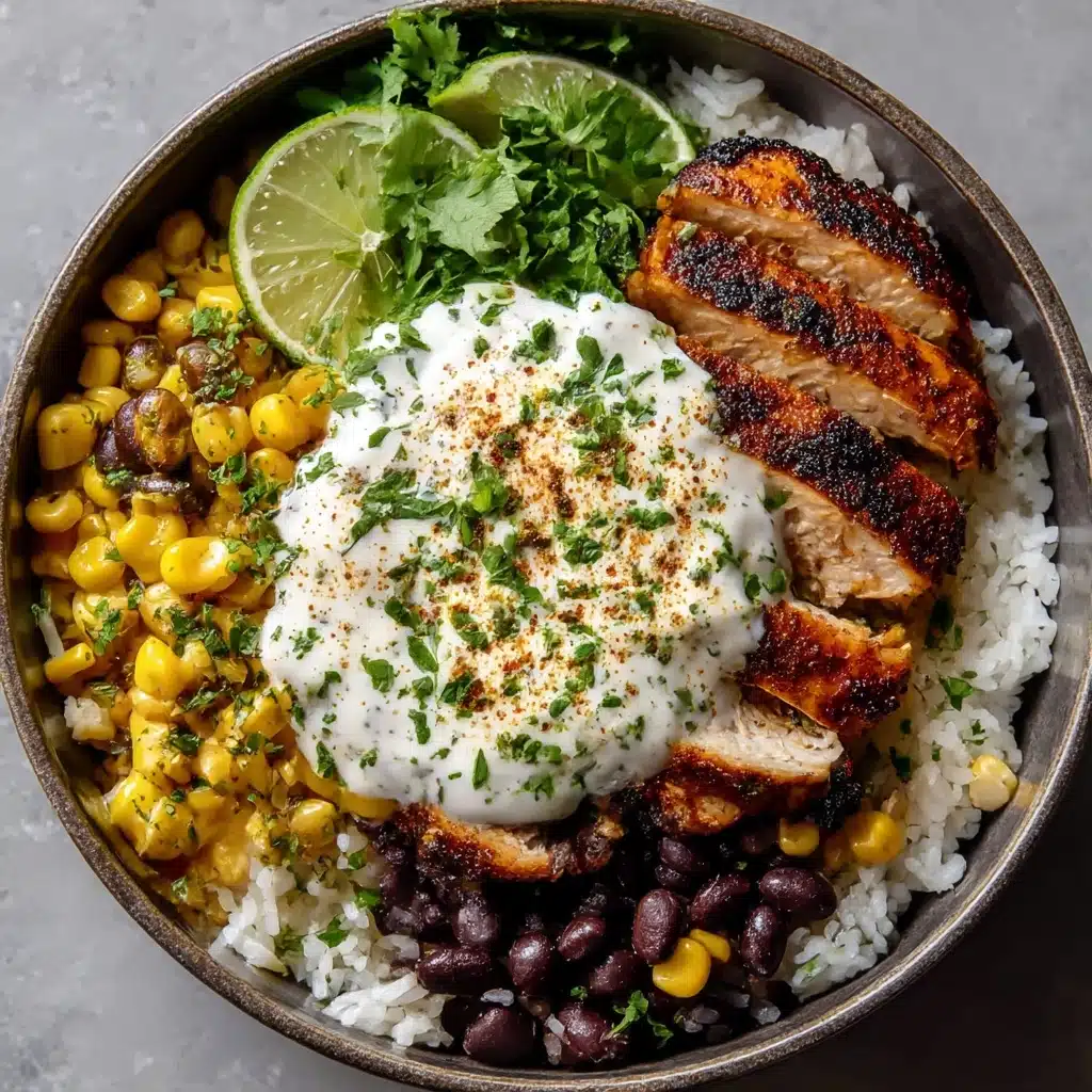 Mexican Street Corn Chicken Rice Bowl Recipe