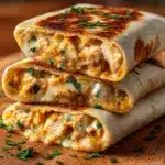 Ooey-Gooey Cheesy Garlic Chicken Wraps Recipe
