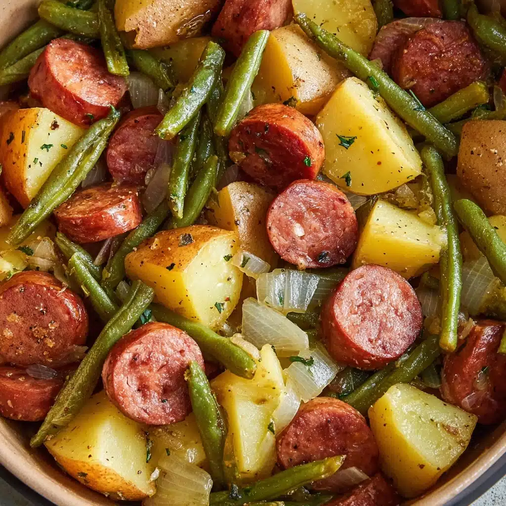 Crockpot Kielbasa and Green Beans Recipe - Recipe Image