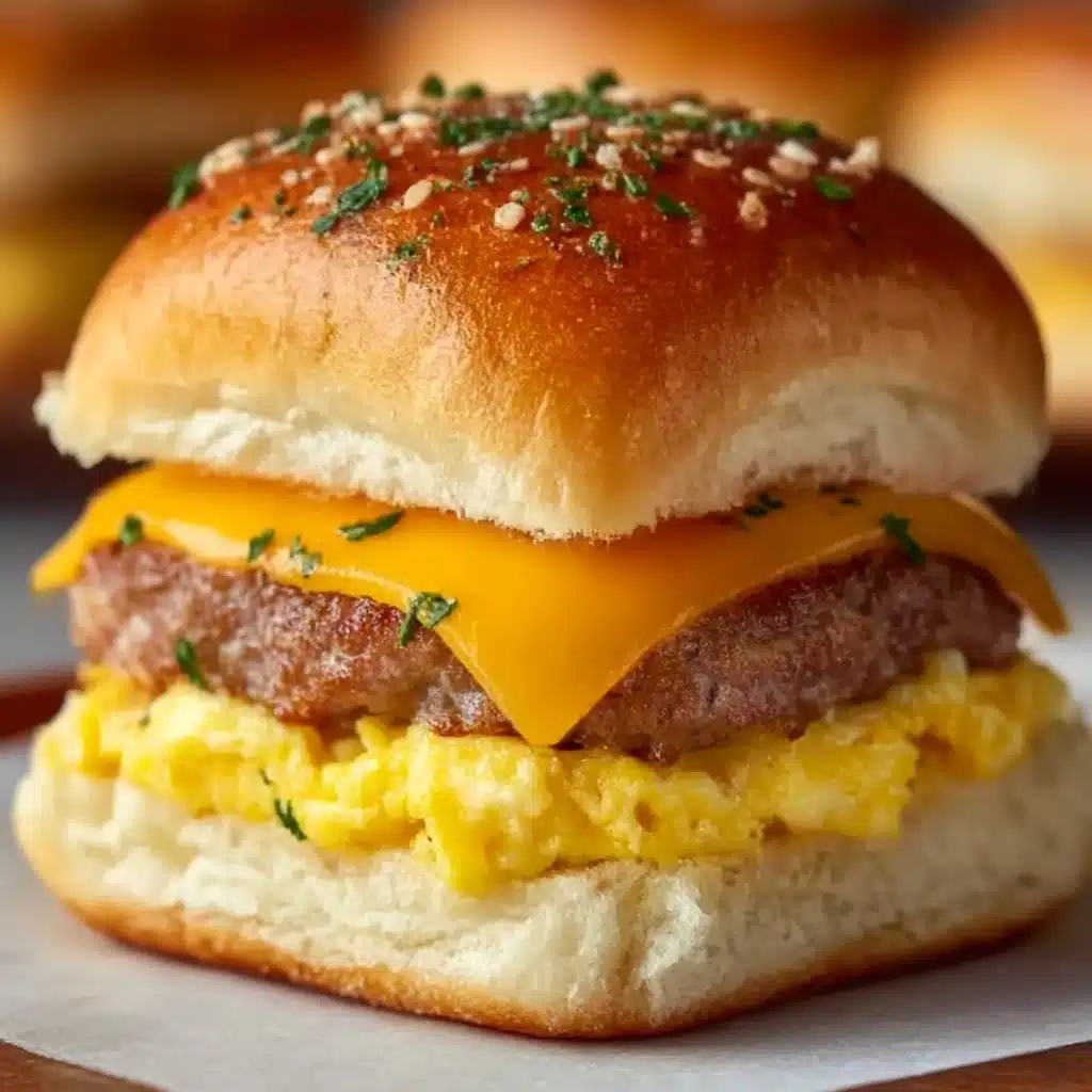 Tasty Hawaiian Roll Breakfast Sandwiches Recipe - Recipe Image